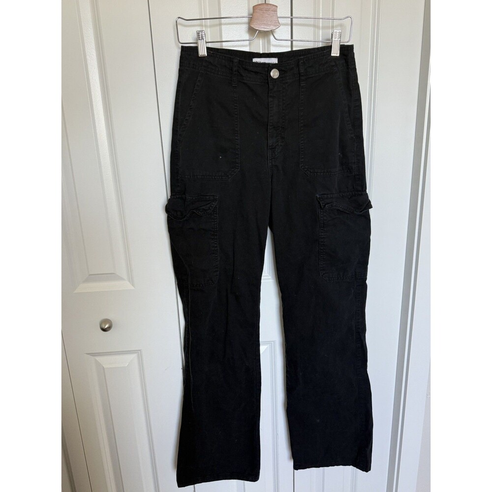 Zara Womens Size 4 Black Straight Leg Cargo Pants